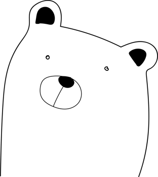 Cute bear cartoon on transparent background. png