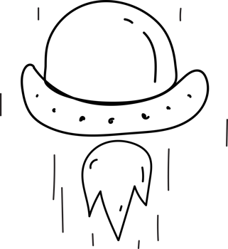 Hand drawn rocket illustration on transparent background. png