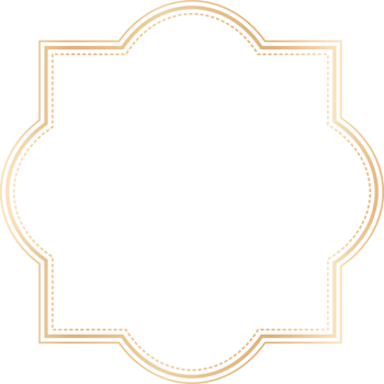 Golden dividers vintage frame. png