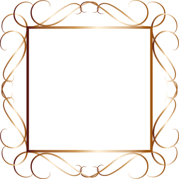 Golden dividers vintage frame. png