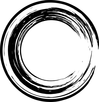 Round brush text box and grunge blotches. png