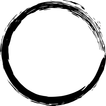 Round brush text box and grunge blotches. png