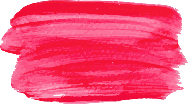 Red hand paint brush stroke. png