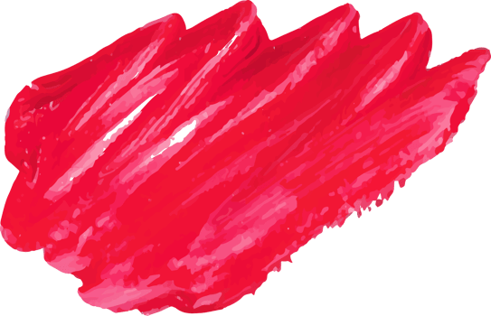 Red hand paint brush stroke. png