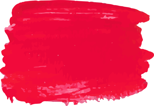 Red hand paint brush stroke. png