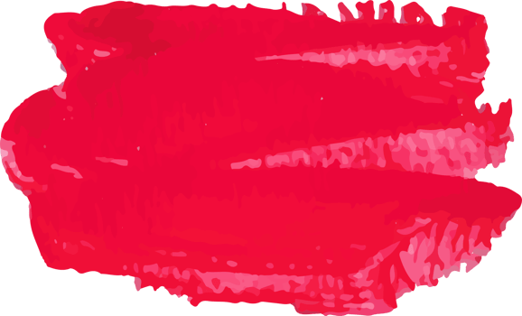 Red hand paint brush stroke. png