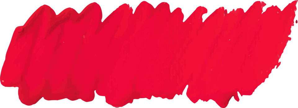 Red hand paint brush stroke. png