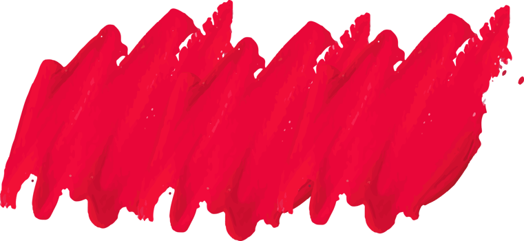 Red hand paint brush stroke. png
