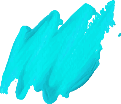 Blue hand paint brush stroke. png