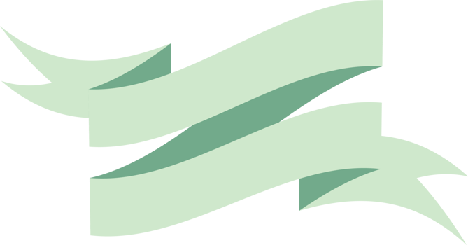 Ribbon banner on transparent background. png