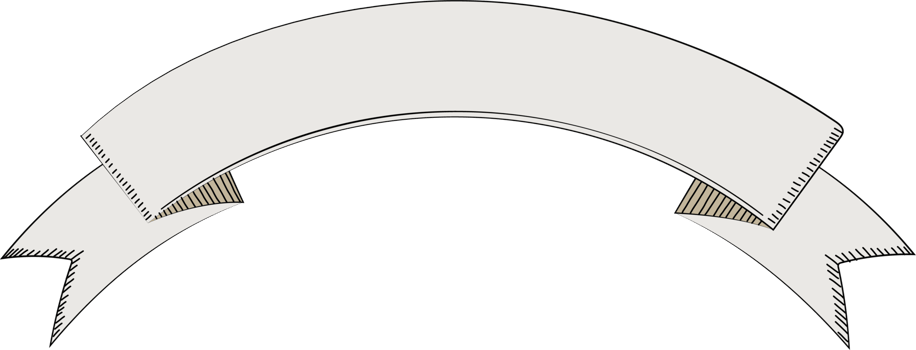 Vintage hand drawn ribbon banner on transparent background. png