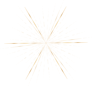 Golden sunburst doodle line art on transparent background. png