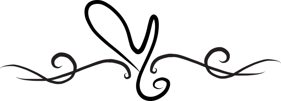Heart decorative calligraphic elements for decoration. png