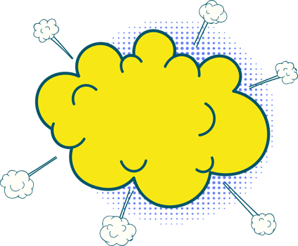 Bubbles for speech design, Transparent background. png