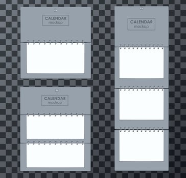 Calendar Mockup Set vector