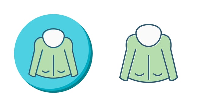 Warm jacket Vector Icon