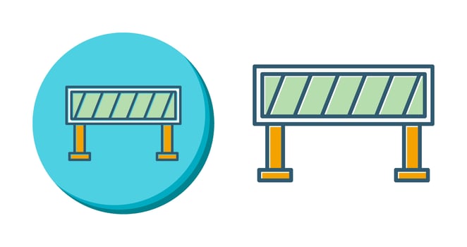 Road Barrier Vector Icon