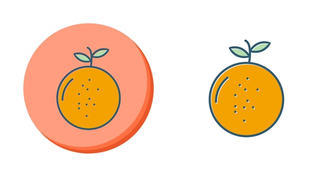 Mandarin Vector Icon