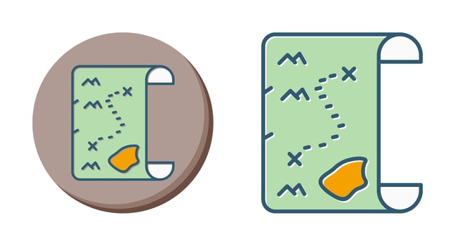 Pirate Map Vector Icon