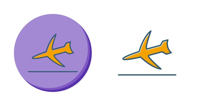 Flight Landing Vector Icon