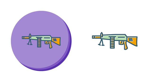 Machine Gun Vector Icon