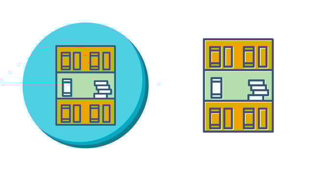 Book Shelf Vector Icon