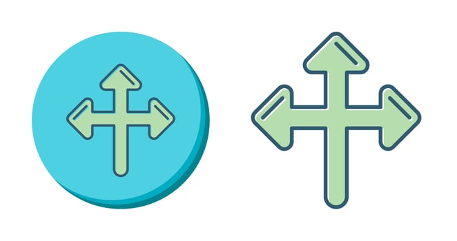 Directional Sign Vector Icon