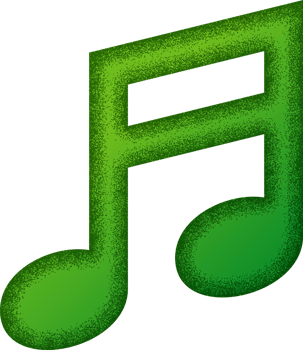 Music note icon isolated texture style illustration png