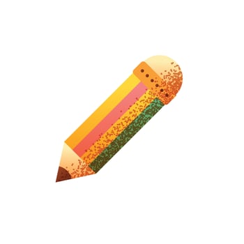 Pencil cartoon school instrument element student concept isolated  illustration vector