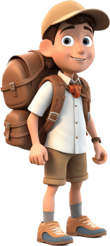 Tourist png with AI generated.