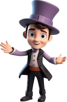Magician png with AI generated.