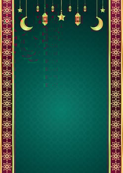 Decorative ramadan ramazan or ramadhan ornament islamic background shab e barat eid jumma mubarak vector