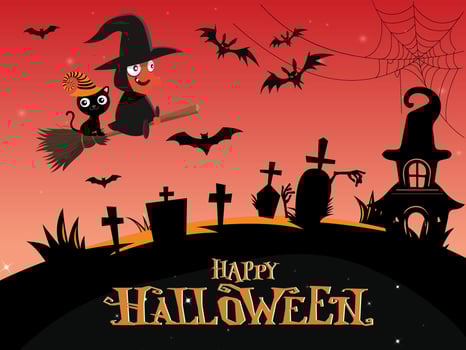 Halloween day festival icons for banners, cards, flyers, social media wallpapers, etc. Halloween illustration. vector