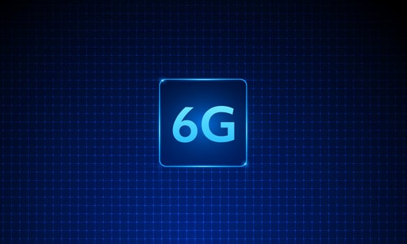 concept of technology 6G mobile network , New generation telecommunication , high-speed mobile Internet, vector
