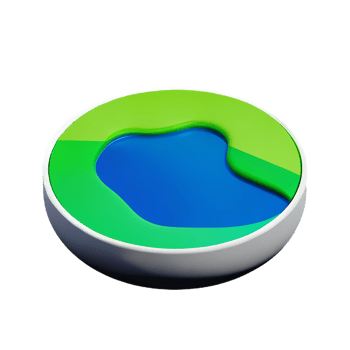 lake 3d rendering icon illustration png