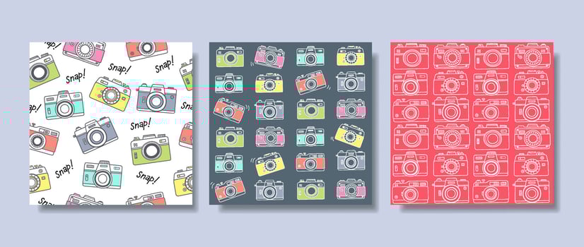 Seamless patterns set vector
