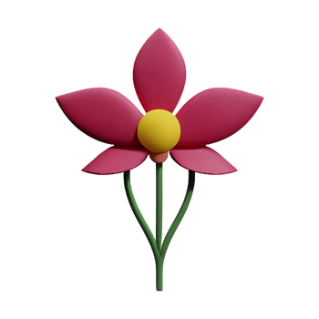 lotus flower 3d rendering icon illustration png