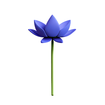 lotus flower 3d rendering icon illustration png