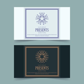 ornament pattern business card design vector