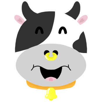 Cute cow smile png