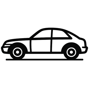 car line art cartoon ai generative png