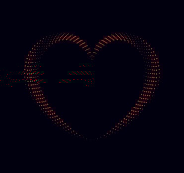 a red heart shape made by dots on a black background, cs sleek heart vectors heart vector defined heart graphics heart symbol minimalistic heart designs
