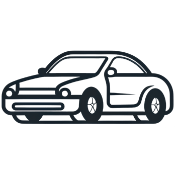 car line art cartoon ai generative png