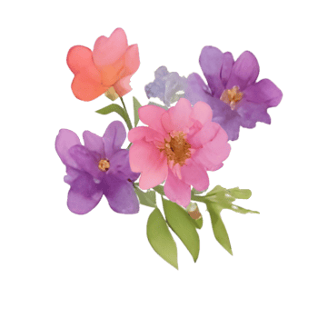 Flower bouquet watercolor png