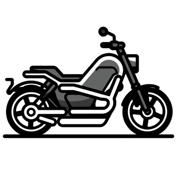 Motorcycle cartoon ai generative png
