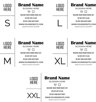 T-shirt neck label vector free