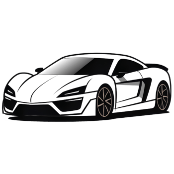sport car cartoon ai generative png