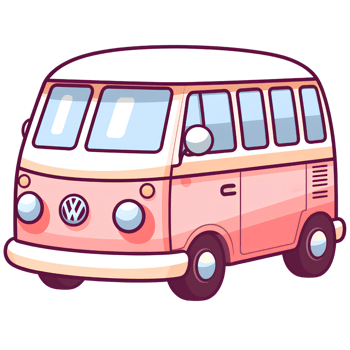 van cartoon ai generative png
