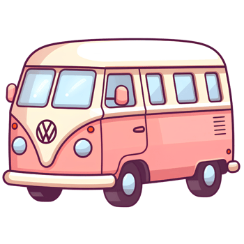van cartoon ai generative png