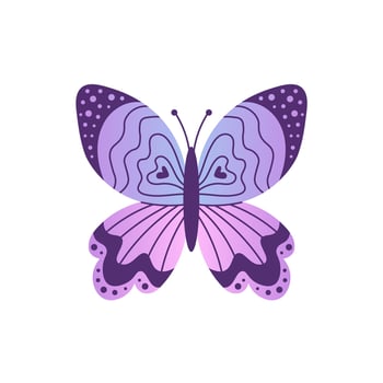 Butterfly gradient doodle style vector